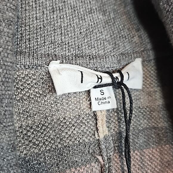 NWT THML Grey Oversized Open-front Long Cardigan Sweater - Picture 5 of 10